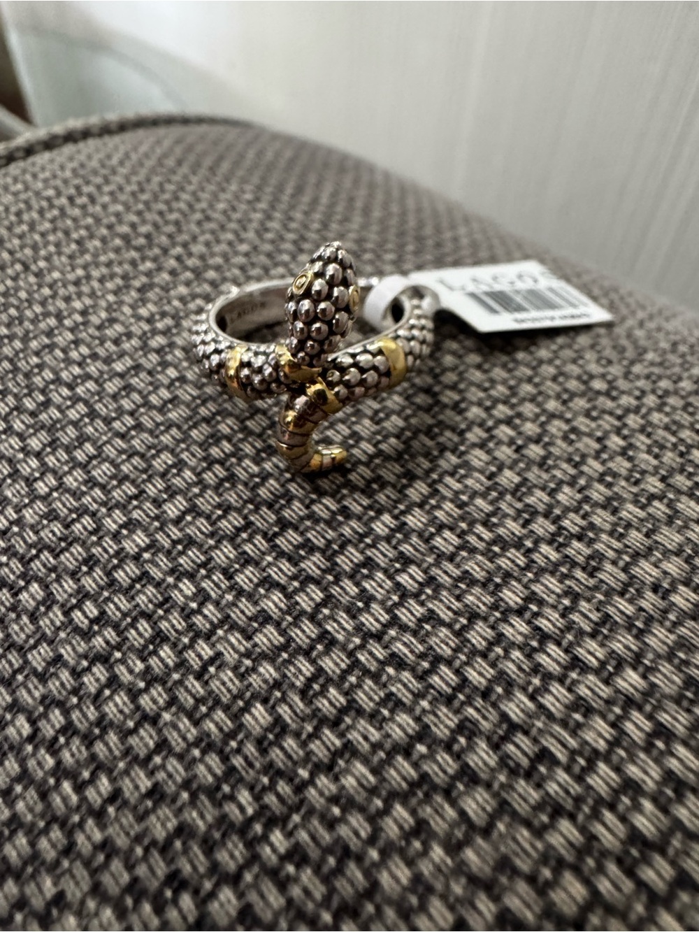 LAGOS Two-Tone Snake Wrap Ring in Silver and Gold